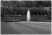 Fountain, Conservatory Garden. NYC, New York, USA (black and white)