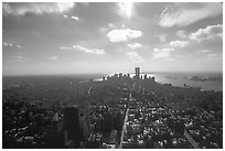 Midtown and Lower Manhattan seen from the Empire State Building, afternoon. NYC, New York, USA ( black and white)