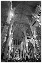 Easter Sunday mass in St Patricks Cathedral. NYC, New York, USA ( black and white)