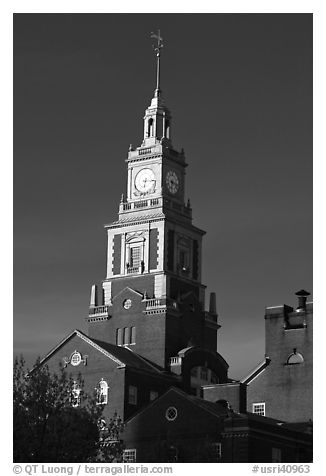 Church. Providence, Rhode Island, USA (black and white)