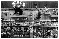 Inside Wall Drug Store, Wall. South Dakota, USA (black and white)