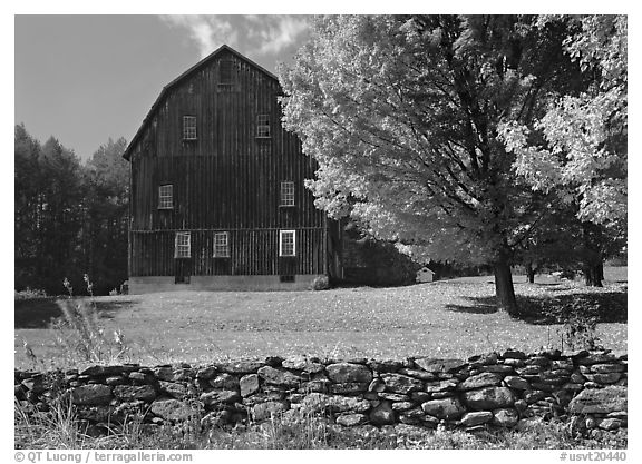 Lee Farm on Ridge Road. USA (black and white)
