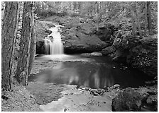Cascade over rock, Amnicon Falls State Park. Wisconsin, USA (black and white)