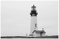 Lighthouse at Yaquina Head. Newport, Oregon, USA ( black and white)