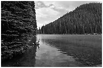 Devils Lake, Deschutes National Forest. Oregon, USA ( black and white)