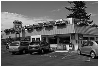 Hot Rod Grill, Florence. Oregon, USA ( black and white)