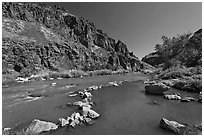 Riverside hot springs. Oregon, USA (black and white)
