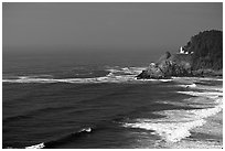 Lighthouse at Haceta Head. Oregon, USA ( black and white)
