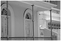 Detail of porch, Ponce. Puerto Rico ( black and white)