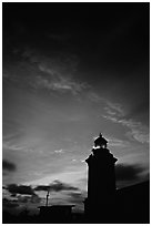 Lighthouse at dusk, Cabo Rojo. Puerto Rico ( black and white)