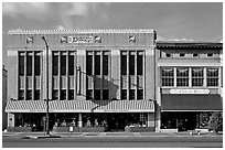 Historic store buildings. Selma, Alabama, USA (black and white)