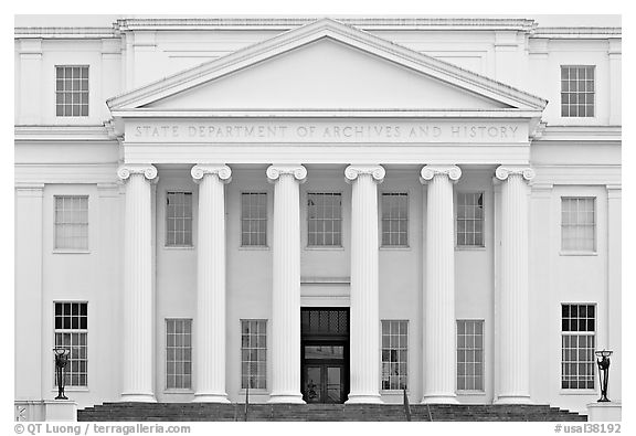 State department of archives and history. Montgomery, Alabama, USA (black and white)