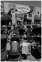 Stroller parking. Orlando, Florida, USA (black and white)