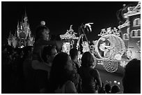 Main Street Electrical parade, Walt Disney World. Orlando, Florida, USA (black and white)