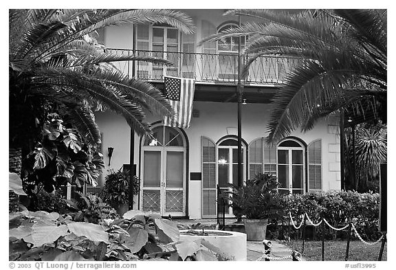 Facade of Hemingway's house. Key West, Florida, USA