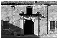 Fort Castillo de San Marcos. St Augustine, Florida, USA ( black and white)