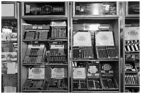 Cuban cigars for sale, Mallory Square. Key West, Florida, USA ( black and white)