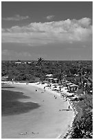 Bahia Honday Key seen above. The Keys, Florida, USA (black and white)