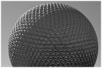 18-story geodesic sphere, Epcot theme park. Orlando, Florida, USA (black and white)