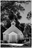 Chapel by the Sea, Captiva Island. Florida, USA (black and white)