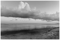Thunderstorm clouds at sunset, Little Duck Key. The Keys, Florida, USA ( black and white)