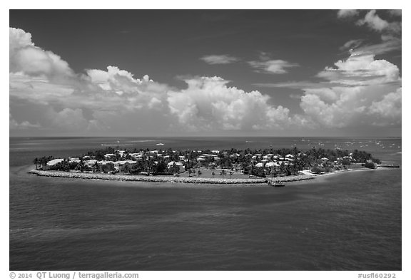 Sunset Key. Key West, Florida, USA (black and white)