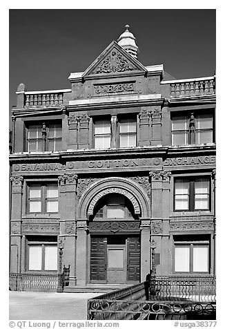 Savannah Cotton Exchange. Savannah, Georgia, USA (black and white)