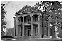 Magnolia Hall, morning. Natchez, Mississippi, USA (black and white)