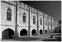 Beaufort Arsenal museum. Beaufort, South Carolina, USA (black and white)