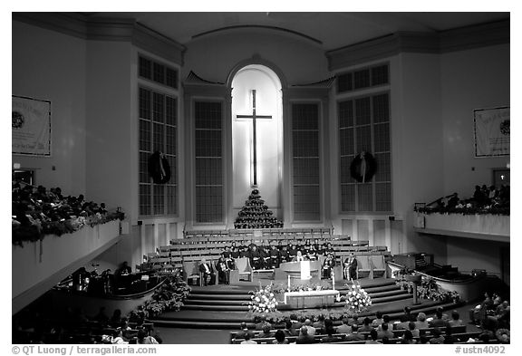 Gospel mass in Mississipi Boulevard Christian Church. Memphis, Tennessee, USA