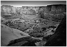 Canyon at dusk. USA ( black and white)