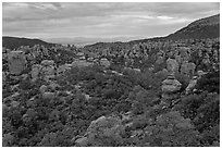 Massai Point view. Chiricahua National Monument, Arizona, USA (black and white)