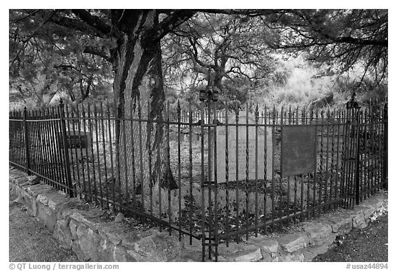 Historic pioneer cemetery. Chiricahua National Monument, Arizona, USA (black and white)
