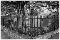 Historic pioneer cemetery. Chiricahua National Monument, Arizona, USA ( black and white)