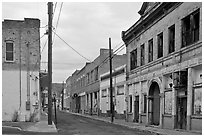 Semi-abandonned buildings, Clifton. Arizona, USA ( black and white)