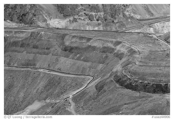 Terrain detail, Morenci mine. Arizona, USA