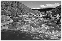Cascades, Agua Fria River. Agua Fria National Monument, Arizona, USA ( black and white)