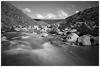 Boulders, Agua Fria River. Agua Fria National Monument, Arizona, USA ( black and white)