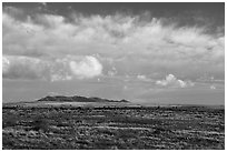 Plateau and clouds. Agua Fria National Monument, Arizona, USA ( black and white)