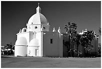 White Immaculate Conception Church, Ajo. Arizona, USA ( black and white)