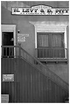 Old west style buildings, Old Tucson Studios. Tucson, Arizona, USA ( black and white)