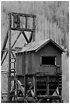 Historic mining structure, Rico. Colorado, USA (black and white)
