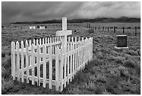 Cemetery, Villa Grove. Colorado, USA ( black and white)