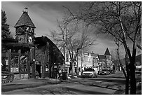Main street, Estes Park. Colorado, USA (black and white)