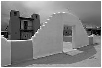 San Geronimo (St Jerome) church. Taos, New Mexico, USA (black and white)
