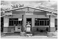 Gas station, Truchas. New Mexico, USA (black and white)