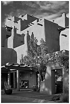 Loreto Inn Entrance. Santa Fe, New Mexico, USA ( black and white)