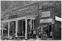 Genoa saloon and trading company. Genoa, Nevada, USA (black and white)