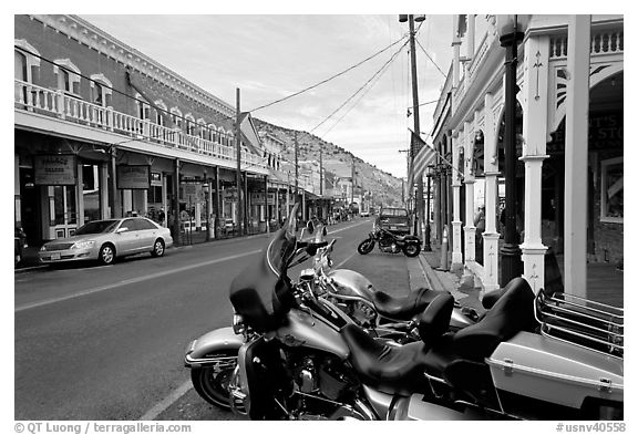 Main street. Virginia City, Nevada, USA (black and white)
