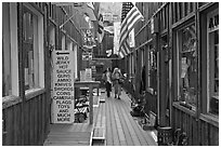 Alley. Virginia City, Nevada, USA ( black and white)
